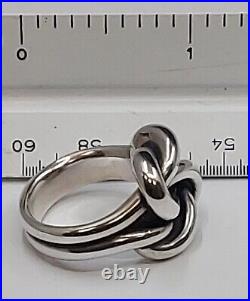 James Avery Lover's Bold Knot Ring Size 6.5 in Sterling Silver