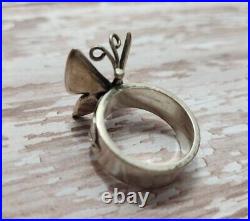 James Avery Mariposa Butterfly Sterling Silver 10.0g Ring Size 7 LG