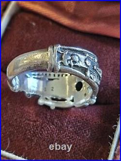 James Avery Martin Luther Sterling Silver Ring Jesus Inri Sz 6.925