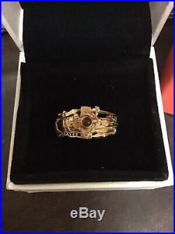 James Avery Mens 14K Gold Martin Luther Ring Size 8 Discontinued and RARE