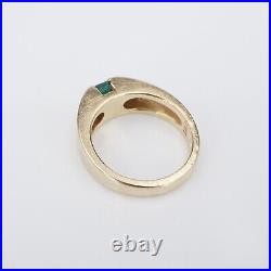 James Avery Meridian Birthstone Ring Lab Emerald 14k Gold Size 6 Retired RG4045