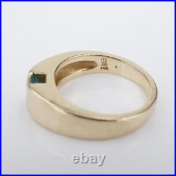 James Avery Meridian Birthstone Ring Lab Emerald 14k Gold Size 6 Retired RG4045