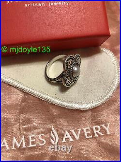 James Avery Milano Cultured Pearl Beaded Ring 9 HTF Retired L@@K
