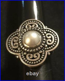 James Avery Milano Cultured Pearl Beaded Ring Size 5 Retails $240