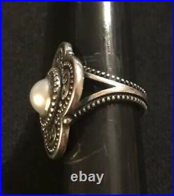 James Avery Milano Cultured Pearl Beaded Ring Size 5 Retails $240