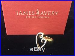 James Avery Mother's Love Heart Ring 14k Yellow Gold Sz 7 1/2