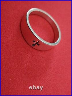 James Avery Narrow Cross Sterling Silver Ring Wedding Band Size 12.75
