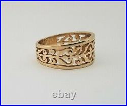 James Avery Open Adorned Adoree 14K Gold Ring Retired Size 8.5