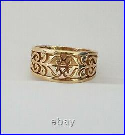 James Avery Open Adorned Adoree 14K Gold Ring Retired Size 8.5
