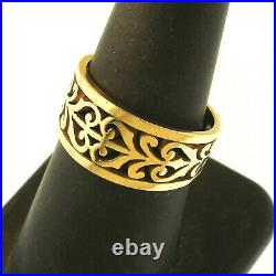 James Avery Open Adorned Ring 14k Gold Size 7.5 Retired Filigree Band 585 Yellow