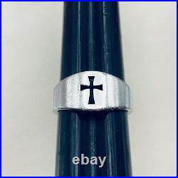 James Avery Open Cross Ring Religious Cut Out unisex Size 11 1/2 Silver 925