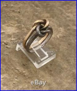 James Avery Original Lovers' Knot Ring RG-1237 Sz 7 1/2 14K Gold Sterling Silver