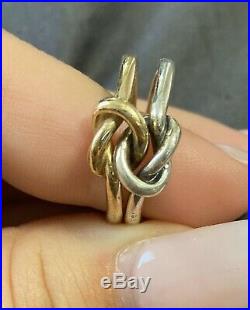 James Avery Original Lovers Knot Ring SS/14k(SIZE9)