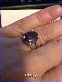 James Avery Oval Amethyst Ring size 7