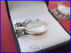 James Avery Oval Prasiolite Ring size 6 Sterling silver