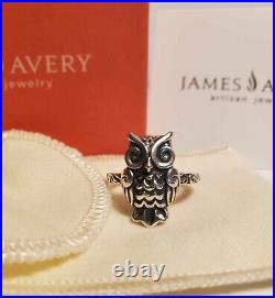 James Avery Owl Ring Size 8