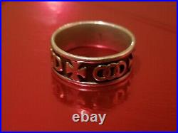 James Avery Pattee Cross Band Ring in 14k Gold and Sterling Silver Size 11