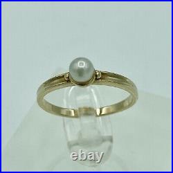 James Avery Pearl Ring 14k Yellow Gold Size 6.5 Very Rare and Retired