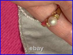 James Avery Pearl Ring 14k Yellow Gold Size 7