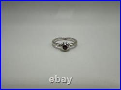 James Avery Pink Sapphire Birthstone Remembrance Ring Sterling Silver Size 7