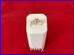 James Avery RETIRED 14K Gold and Sterling Silver True Heart Ring Size 7