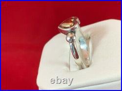 James Avery RETIRED 14K Gold and Sterling Silver True Heart Ring Size 7
