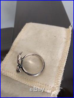 James Avery RETIRED Flower Ring, Size 7, 18K Sterling Silver