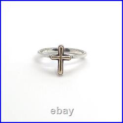 James Avery RETIRED Gold and Silver Latin Cross Ring
