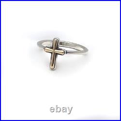 James Avery RETIRED Gold and Silver Latin Cross Ring