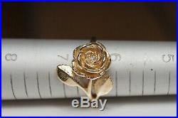 James Avery RETIRED Large Rose Ring Size 6.5 Yellow Gold