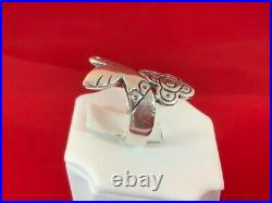 James Avery RETIRED RARE Sterling Silver Dove Bypass Ring Size 6.75 7
