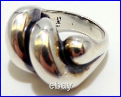 James Avery RETIRED STERLING SILVER Nice TWIST ROPE KNOT Cocktail RING Sz 6.5