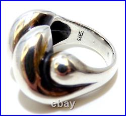 James Avery RETIRED STERLING SILVER Nice TWIST ROPE KNOT Cocktail RING Sz 6.5