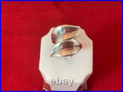 James Avery RETIRED Sterling Silver Leaf Bypass Ring Size 8.25
