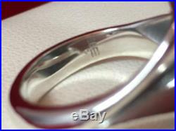 James Avery RETIRED Sterling Silver Leaf Bypass Wrap Ring Size 6.75 7