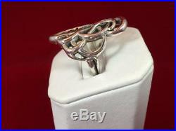 James Avery RETIRED Sterling Silver Tall Swirl Ring Size 7
