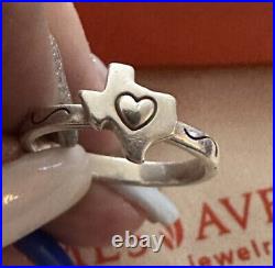 James Avery RETIRED Sterling Silver Texas Together We Stand Strong Ring Size 9