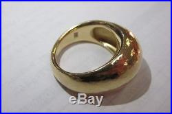 James Avery RETRED Ring 14K Hammered Yellow Gold Dome Ring