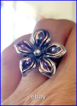 James Avery Rare Copper Flower Ring FABULOUS Patina/Oxidation Size 6.5 Retired