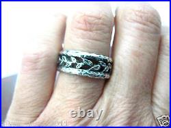 James Avery Rare Eternity Leaves Band Ring in JA Box/Pouch. 925 Retired