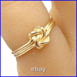 James Avery Rare Love Lovers Double Knot Band 14K Yellow Gold Ring Size 5 LLF3