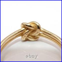 James Avery Rare Love Lovers Double Knot Band 14K Yellow Gold Ring Size 5 LLF3