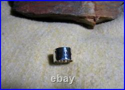 James Avery Rare Retired Sterling Silver Hammered Wide Ring Size 8.0