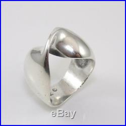 James Avery Rare Retired Sterling Silver Mobius Twist Ring Size 7