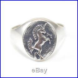 James Avery Rare Retired Sterling Silver Unicorn Ring Size 7.25