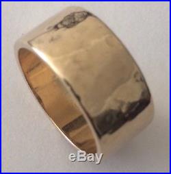 James Avery Reflection Wedding Band 14K Gold Hammered Ring size 8