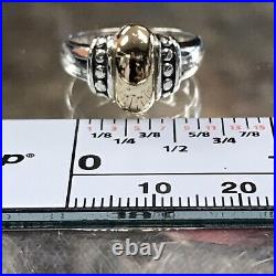 James Avery Retired 14K Gold and Sterling Silver Antiqued Beaded Sz 7