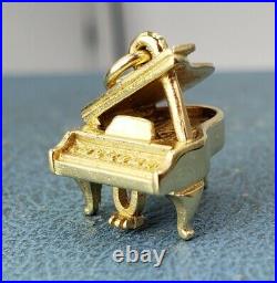 James Avery Retired 14k 3D Grand Piano Charm Musician Uncut Ring Mint Condition