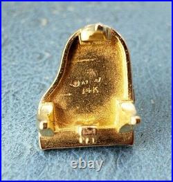 James Avery Retired 14k 3D Grand Piano Charm Musician Uncut Ring Mint Condition