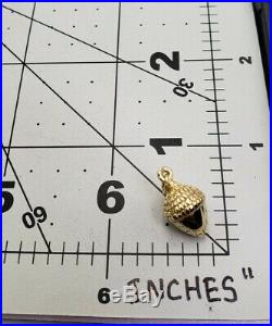 James Avery Retired 14k Acorn Solid Gold Heavy Uncut Ring Mint